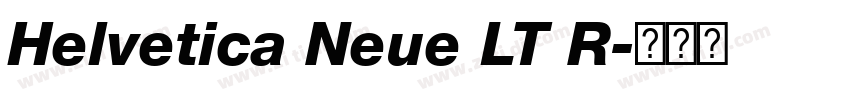 Helvetica Neue LT R字体转换
